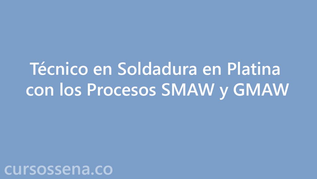 Técnico en Soldadura en Platina con los Procesos SMAW y GMAW